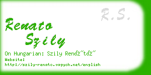 renato szily business card